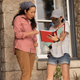 Actress Sandra Oh and director Iris K. Shim on the set of Umma
